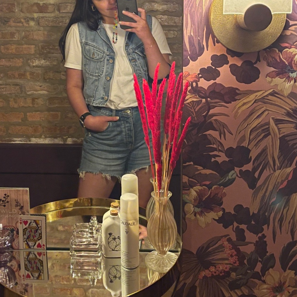 Vintage Jean crop vest